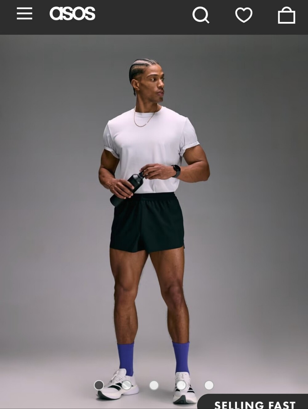 ASOS 4505 2" ultra short running shorts with elastic waistband and zip pockets